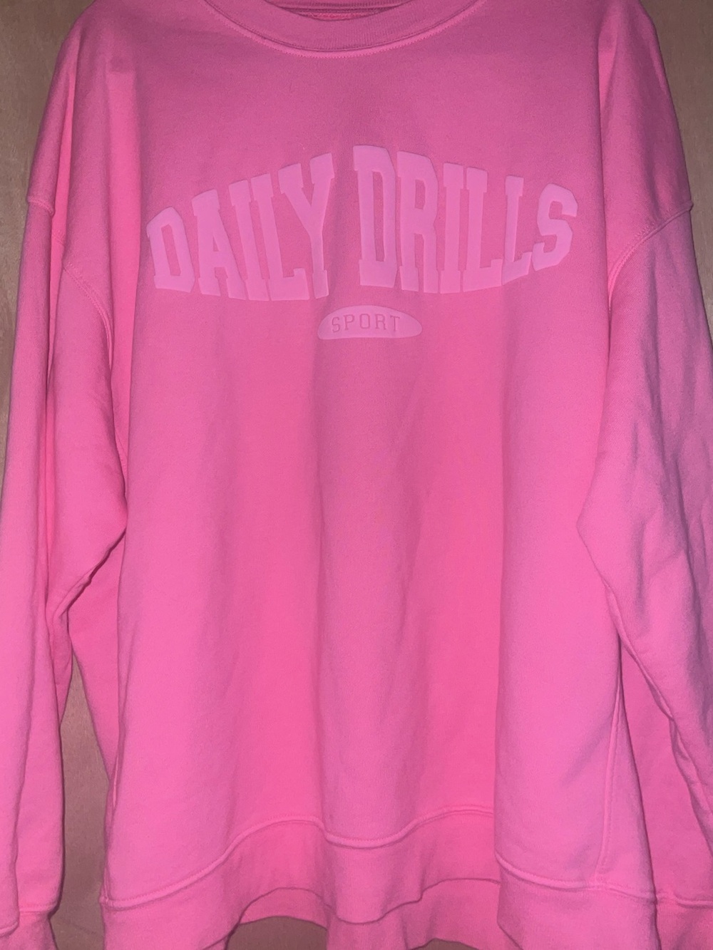 Daily Drills Pink Crewneck Sweatshirt for Women